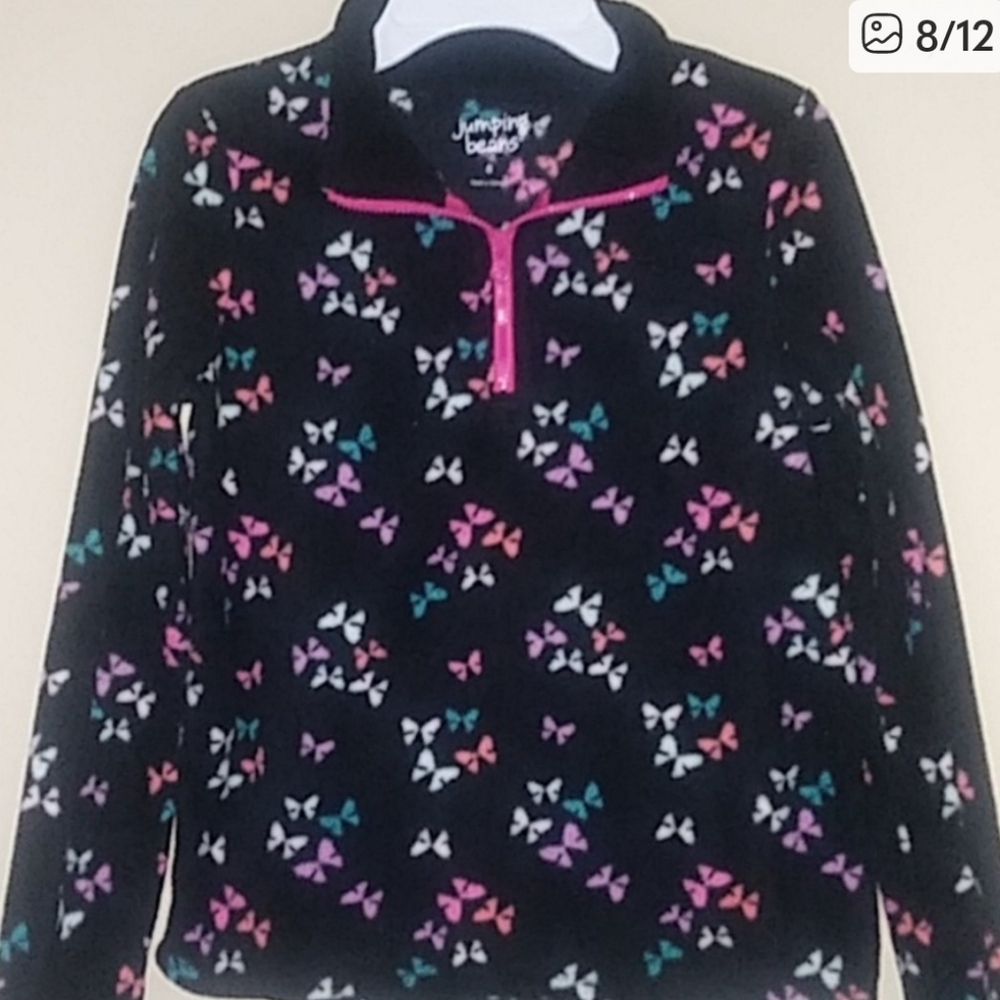 Jumping Beans Polar Fleece With Butterflies Print